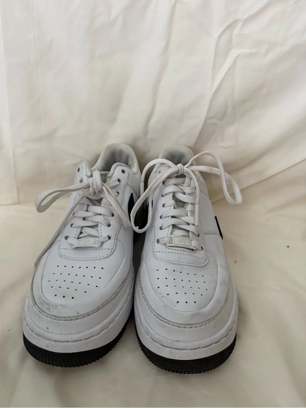 Nike Kids Sneakers - White and Black Nike Air Force Style